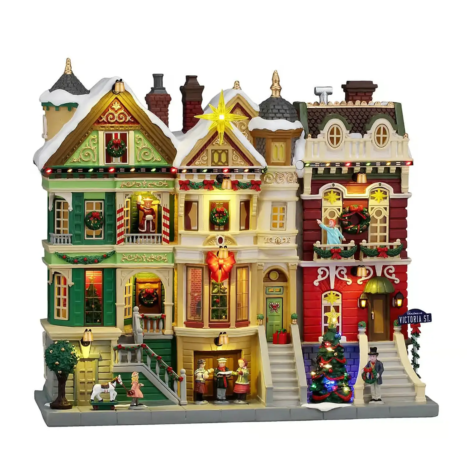 Lemax Christmas On Victoria Street 65530 – Facciata Natalizia Luminosa Caddington - scene e villaggi