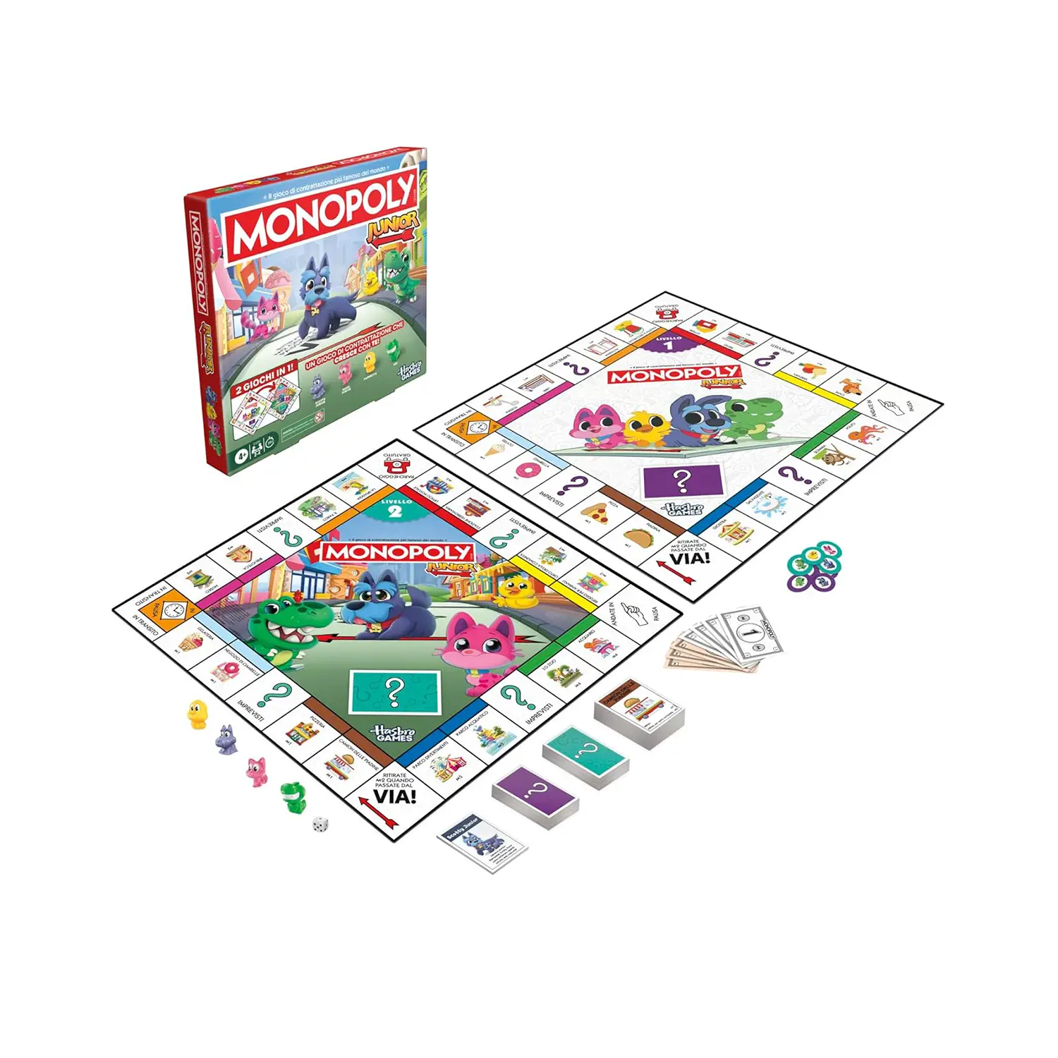 Monopoly Junior Square 2 in 1 - Giochi di società