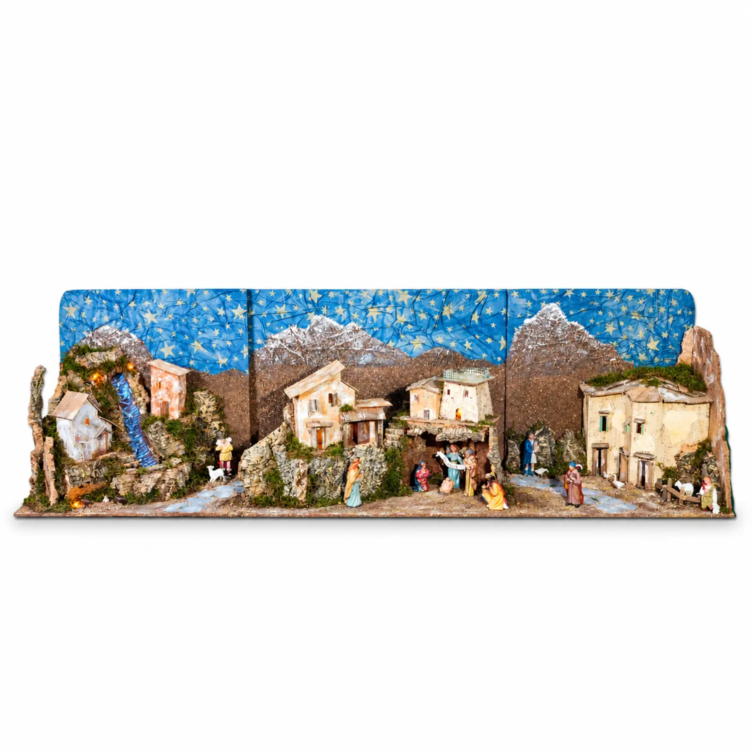 PRESELIBRO Presepe Apribile con Natività 141x37,5x42 cm - presepi