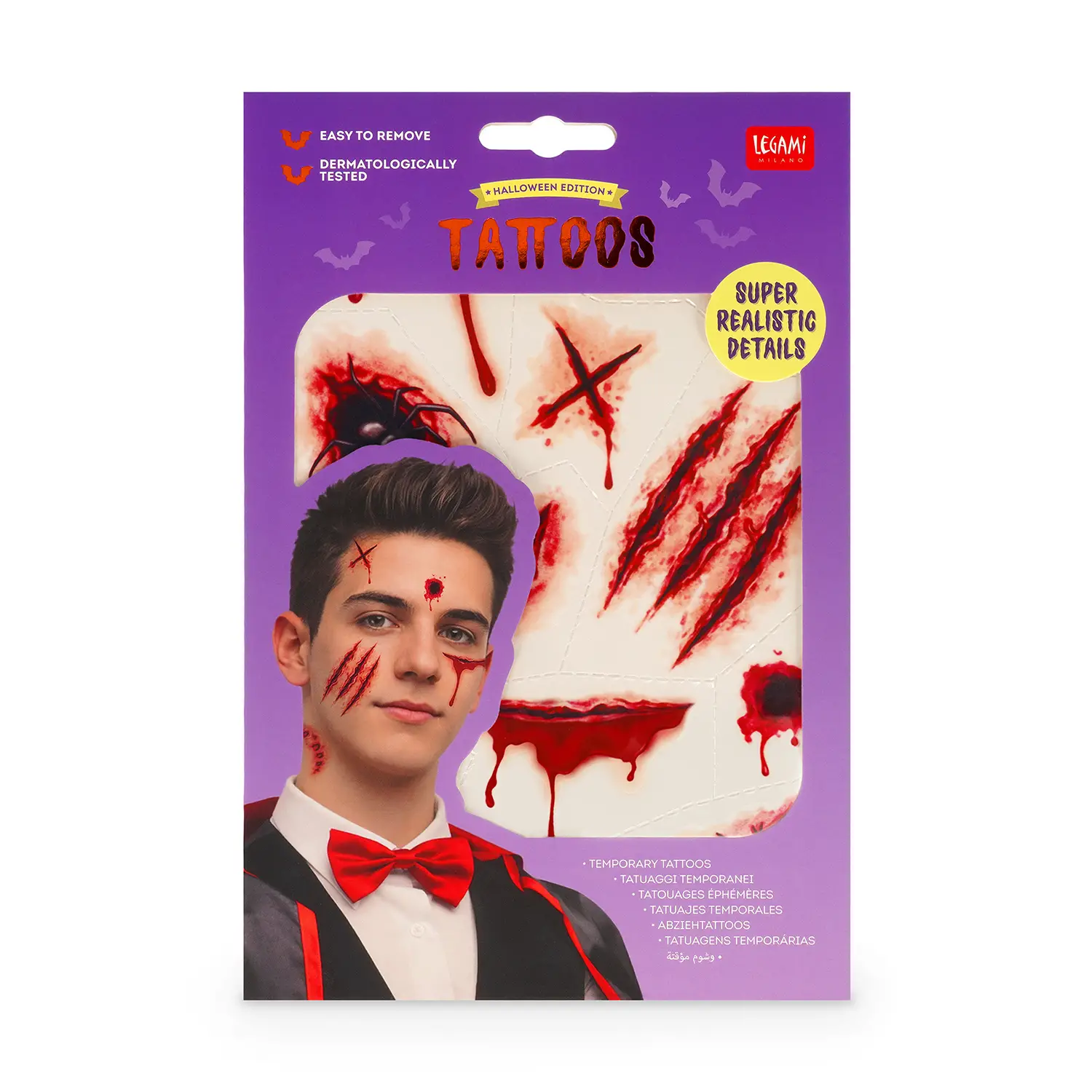 Legami - Creepy Tattoos Tatuaggi Temporanei Cicatrici Viso E Corpo Halloween - legami