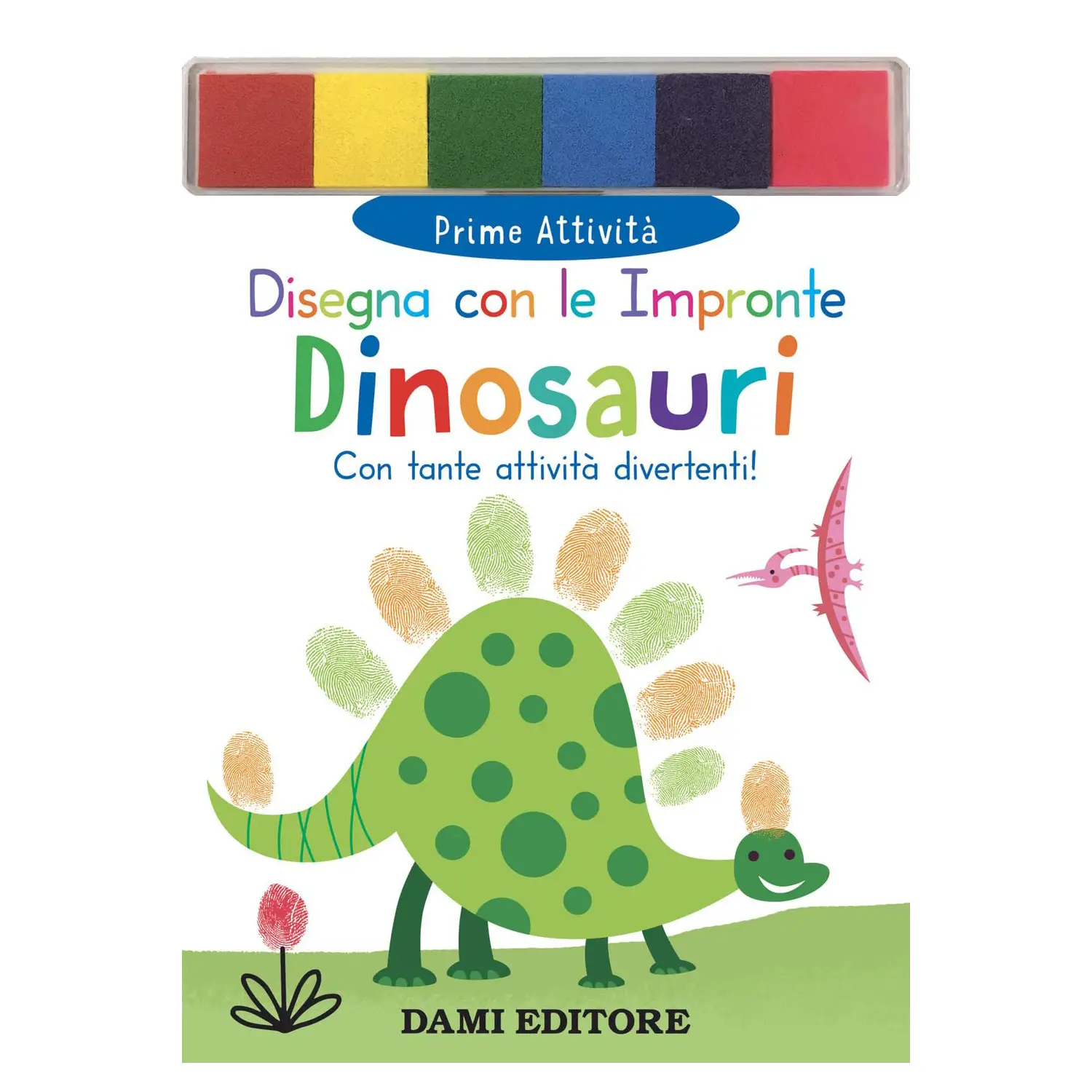 Dinosauri - Disegna con le Impronte Libro Creativo - Prima biblioteca