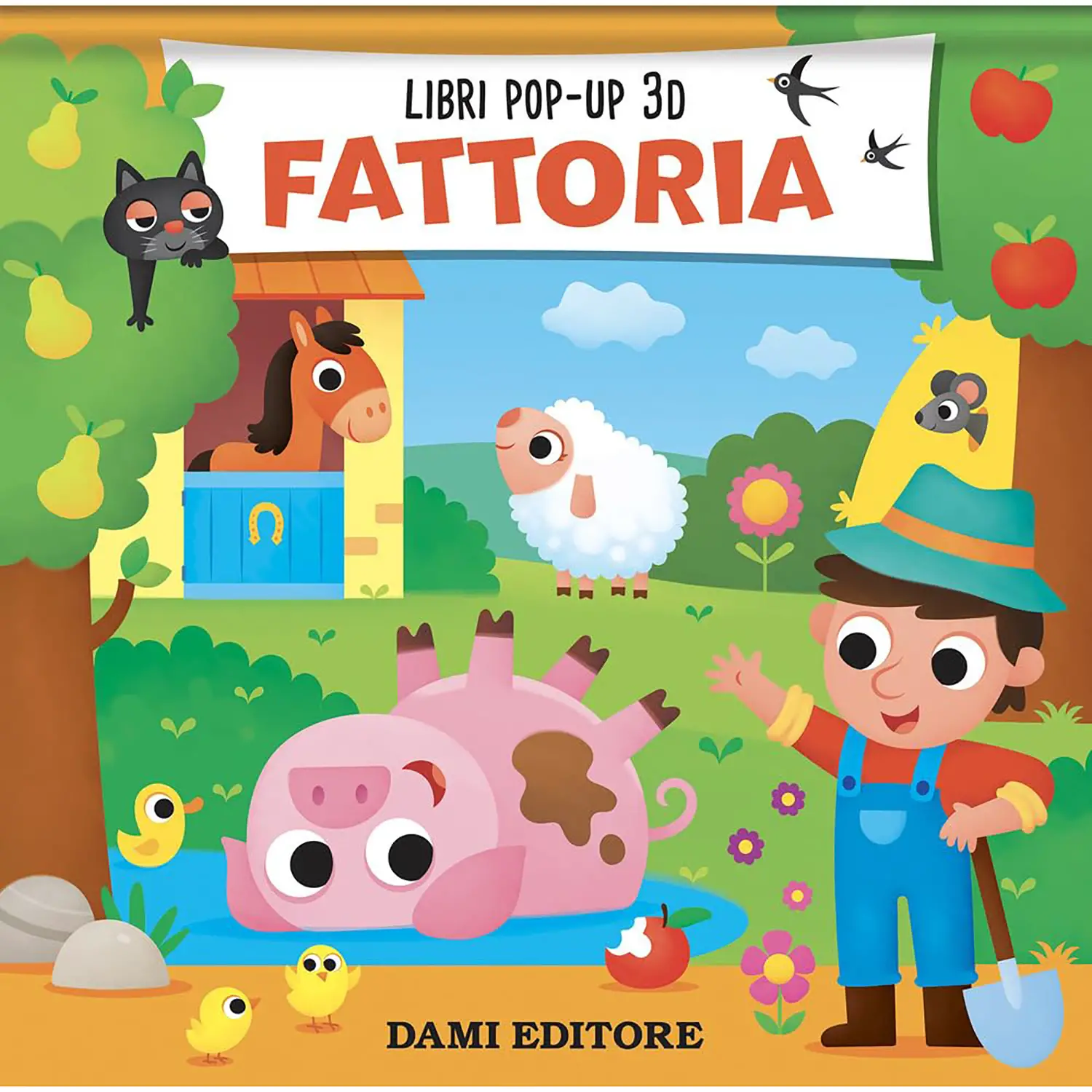 Fattoria - Libro Pop-Up 3D per Bambini - Prima biblioteca