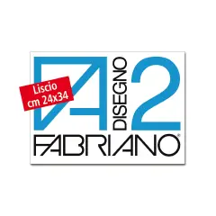 Album da Disegno Fabriano F2 Liscio, 10 Fogli 24x33 cm