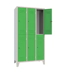 Armadio Casellario Classic 6 Posti con Ante Verdi – Armadietto in Metallo Conforme CAM
