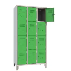 Armadio Casellario Classic 12 Posti con Ante Verdi – Armadietto in Metallo Conforme CAM