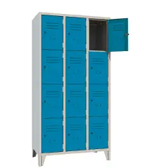 Armadio Casellario Classic 12 Posti con Ante Azzurre – Armadietto in Metallo Conforme CAM