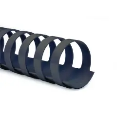 Dorsi Spirale Plastici Diametro 12mm. 100 Pezzi Nero