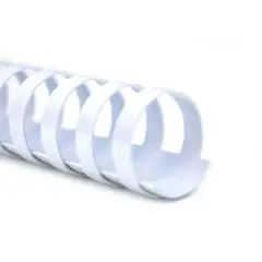 Dorsi Spirale Plastici Diametro 14mm. 100 Pezzi Bianco