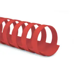 Dorsi Spirale Plastici Diametro 25mm. 50 Pezzi Rosso