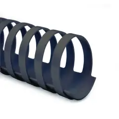 Dorsi a Spirale Plastici Neri Ovali A4 da 32 mm – Capacità 241-280 Fogli - Confezione 50 Pezzi