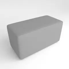 Pouf Ecopelle Ignifugo 2 Posti H 46 Grigio Per Un Ambiente Scolastico Innovativo