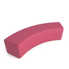 Pouf Ecopelle Ignifugo Curvo 2 Posti H 40 Fucsia Per Ambienti Scolastici Innovativi