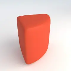 Pouf Ecopelle Ignifugo Angolare H 40 Arancio Per Ambienti Scolastici Innovativi