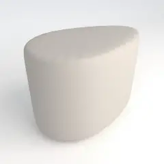 Pouf a Goccia in Ecopelle Ignifuga Bianco H 46 cm – Conforme CAM