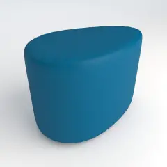Pouf a Goccia in Ecopelle Ignifuga Azzurro H 46 cm – Conforme CAM