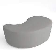 Pouf Ecopelle Ignifugo Virgola H 46 Grigio Per Ambienti Scolastici Innovativi