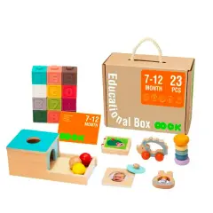 Giocattoli Educativi Multisensoriali per Bambini 7-12 Mesi – Metodo Montessori