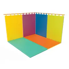 Protezione Murale Morbida Bicolore Celeste-Azzurro