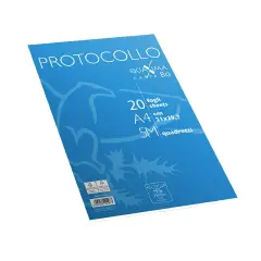 Fogli Protocollo Quadretto 5 Mm Bianco Pigna - Confezione da 20 Fogli