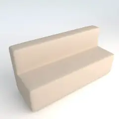 Divano Ecopelle Ignifugo 4 Posti H 46 Bianco Per Ambienti Scolastici Innovativi