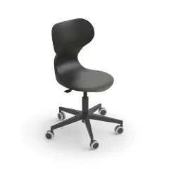 Sedia Mia Lift Regolabile Nera Misura 4-5-6 – Sedia Ergonomica con Ruote per Scuole