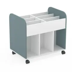 Carrello Portalibri Victory Bianco e Bianco/Avion – Carrello Portatile per Libri