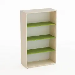 Mobile Kubò Betulla A Giorno H 150 cm Ripiani Verde Kiwi - Conforme CAM