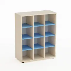 Mobile Kubò Betulla 12 Caselle H 110 cm – Blu Orizzonte | Conforme CAM