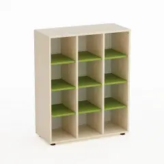 Mobile Kubò Betulla 12 Caselle H 110 cm – Verde Kiwi | Conforme CAM