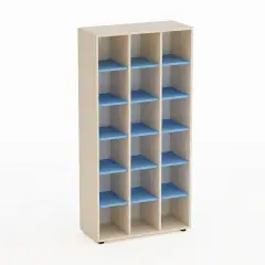 Mobile Kubò Betulla 18 Caselle H 180 Cm - Blu Orizzonte | Conforme CAM