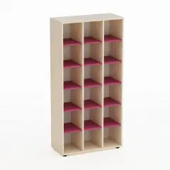 Mobile Kubò Betulla 18 Caselle H 180 Cm - Fucsia  | Conforme CAM