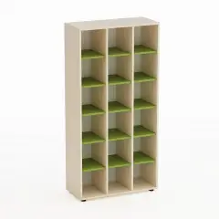 Mobile Kubò Betulla 18 Caselle H 180 Cm - Verde Kiwi | Conforme CAM