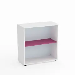 Mobile Scuola Kubò Bianco a Giorno H 90 cm – Ripiani Fucsia | Conforme CAM