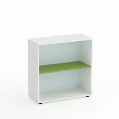 Mobile Scuola Kubò Bianco a Giorno H 90 cm – Ripiani Verde Kiwi | Conforme CAM