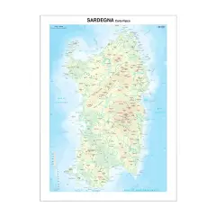Carta Geografica Sardegna – Cartina Regionale Fisica e Politica
