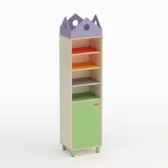 Mobile Scuola Infanzia Onda Colonna Anta Bassa Sinistra Verde - Conforme CAM