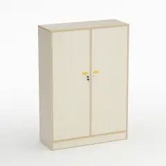 Mobile Scuola Infanzia Forma con Ante e Appendiabiti Acero - Conforme CAM