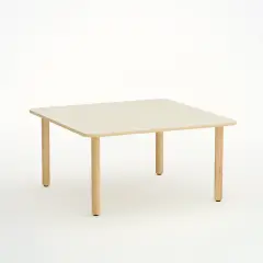 Tavolo Forma Quadrato H 52 Cm.  - Misura 2 - Magnolia Per Scuola Dell'infanzia - Conforme CAM