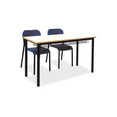 Banco Biposto 600 - Sottopiano In Griglia H 82 Cm. Per Ambienti Scolastici - Conforme CAM