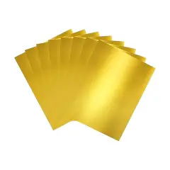 Cartoncino Colorato Liscio Oro 200 gr/mq, cm 50x70 •10 Fogli