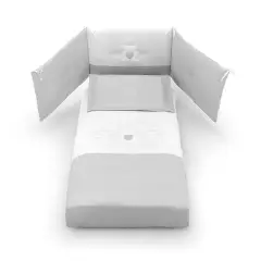 Erbesi Completo Piumone e Paracolpi Bianco Grigio – Collezione Molly