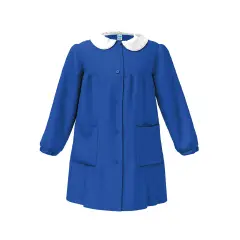 Grembiule Bambina Scuola Senza Ricamo Blu 7 Anni