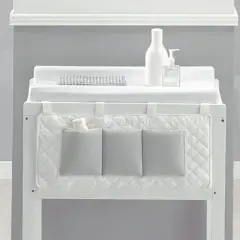 Sacca Portaoggetti Bianco Grigio Collezione Mini – Per Mini Fasciatoio Erbesi
