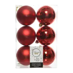 Set Box Natalizio 6 Sfere Diametro 8 cm Christmas Red