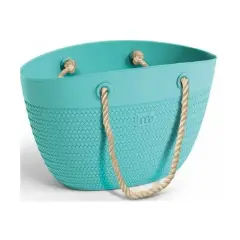 Borsa Linda Turchese Manici in Corda