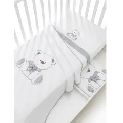 Erbesi Set Lenzuola Letto 3 Pezzi Grigio – Collezione Tato