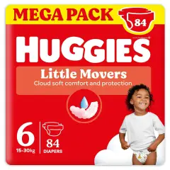 Pannolini Huggies Little Movers Megapack - Taglia 6 - 15-30 Kg - 84 Pezzi