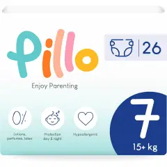 Pannolini Pillo Enjoy Taglia 7 XXL (15+ kg) - Confezione da 26 Pezzi