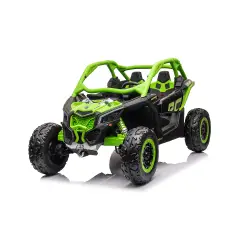Auto Elettrica Biposto Can-Am Maverick con 4 Motori e Telecomando, Verde