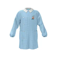 Grembiule Bambino Asilo 4042 Quadrettato Azzurro 4 Anni